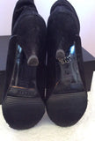 Reiss Carmen Black Suede Ankle Boots Size 5/38 - Whispers Dress Agency - Womens Boots - 5