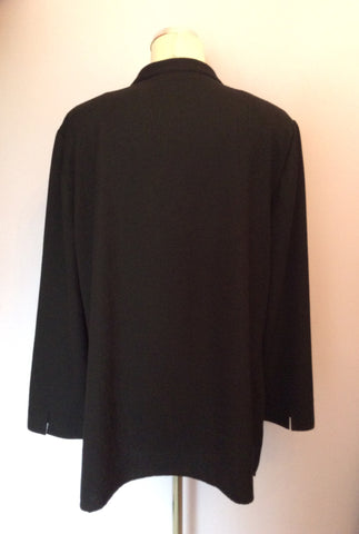 JACQUES VERT BLACK EMBROIDERED SHIRT/JACKET SIZE 20 - Whispers Dress Agency - Womens Shirts & Blouses - 3
