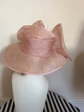 Country Casuals Pale Pink Bow & Feather Trim Formal Hat - Whispers Dress Agency - Sold - 3