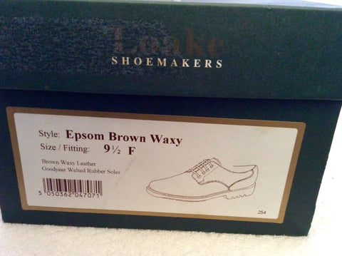 Brand New Loake Epsom Brown Waxy Leather Lace Up Shoes Size 9.5 F - Whispers Dress Agency - Sold - 4
