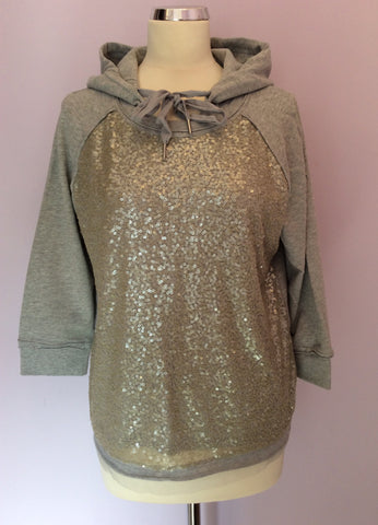 Brand New Juicy Couture Light Grey Velour Hooded Top & Mini Skirt Size L - Whispers Dress Agency - Sold - 2