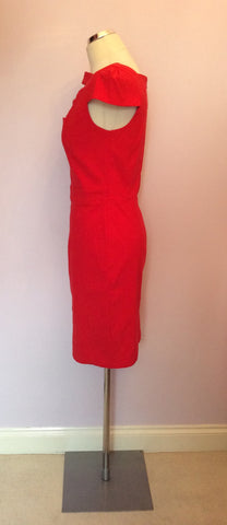 DIVA CATWALK RED CUT OUT TOP WIGGLE PENCIL DRESS SIZE XL - Whispers Dress Agency - Sold - 2