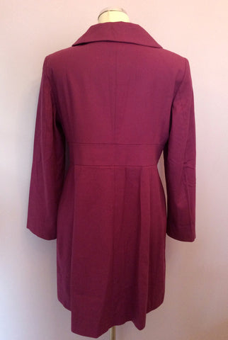 Marks & Spencer Magenta Cotton Coat Size 12 - Whispers Dress Agency - Sold - 2