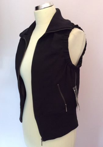 Brand New With Tags Oui Black Zip Up Gillet Size 12 - Whispers Dress Agency - Womens Gilets & Body Warmers - 2