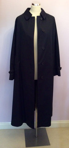 Burberry Dark Navy Blue Mac / Coat Size 12 X Long - Whispers Dress Agency - Sold - 2