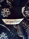 Jacques Vert Black & Beige Floral Print Long Shirt Size 18 - Whispers Dress Agency - Womens Shirts & Blouses - 3