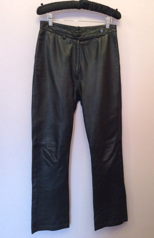 BLACK SOFT LEATHER TROUSERS SIZE 10 - Whispers Dress Agency - Womens Trousers - 1