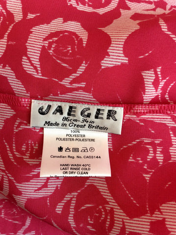 Vintage Jaeger Pink Floral Print Blouse Size 34" Approx 10/12 - Whispers Dress Agency - Sold - 3