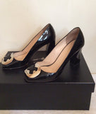 Prada Black Patent Leather Peeptoe Heels Size 3.5/36 - Whispers Dress Agency - Sold - 4