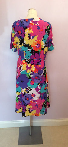 Ralph Lauren Multi Coloured Floral Print Wrap Dress Size XL - Whispers Dress Agency - Sold - 3