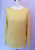Marks & Spencer Primrose Yellow Cashmere Jumper Size 16 - Whispers Dress Agency - Sold - 1