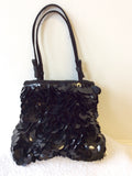 HOBBS BLACK SEQUINNED TOP HANDLE BAG - Whispers Dress Agency - Evening Bags - 2