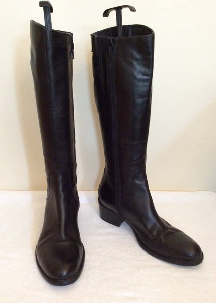 Jones The Bootmaker Black Roberta Leather Boots Size 7/40 - Whispers Dress Agency - Sold - 1