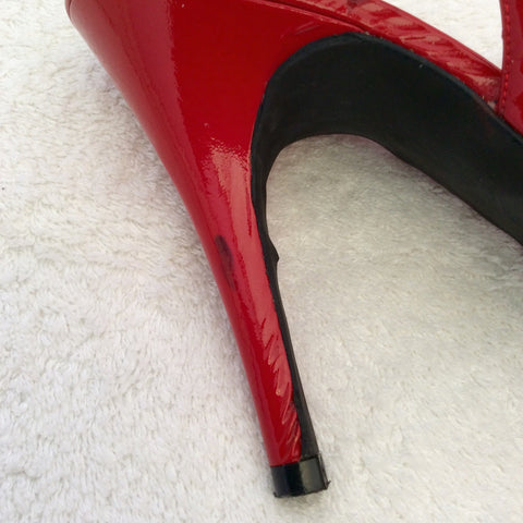 Sergio Rossi Red Patent Leather Slingback Heels Size 6/40 - Whispers Dress Agency - Womens Heels - 4