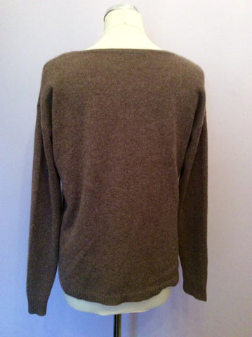 Brand New Maison Cinqcent Brown Cashmere Jumper Size M - Whispers Dress Agency - Sold - 2