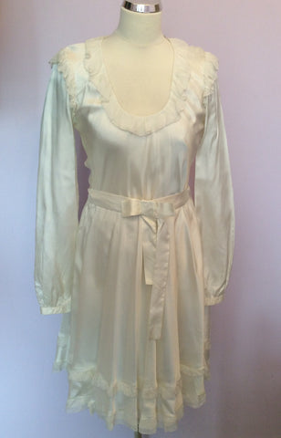 Diabless Ivory Scoop Neck Dress Size 3 UK 12/14 - Whispers Dress Agency - Womens Dresses - 1