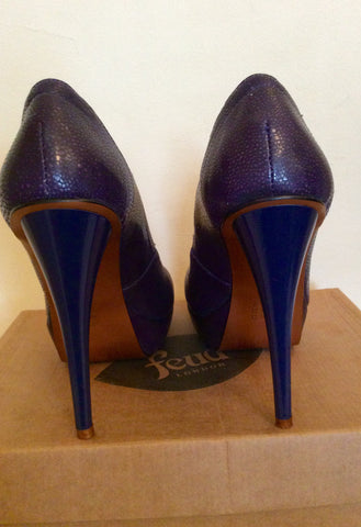Feud Deep Purple Voodoo Leather Heels Size 7/40 - Whispers Dress Agency - Womens Heels - 3