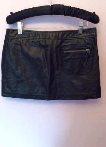 Zara Black Leather Mini Skirt Size M - Whispers Dress Agency - Womens Skirts - 2