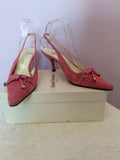 Russell & Bromley Pink Suede Slingback Heels Size 5/38 - Whispers Dress Agency - Sold - 1