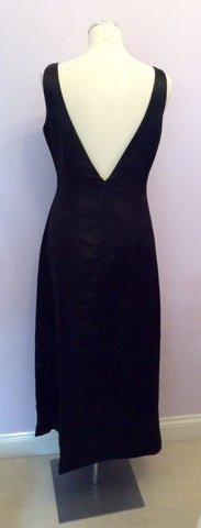 Laura Ashley Black Silk Evening Dress Size 16 - Whispers Dress Agency - Sold - 2
