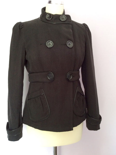 DKNY Jeans Black Double Breasted Jacket Size S - Whispers Dress Agency - Womens Coats & Jackets - 1