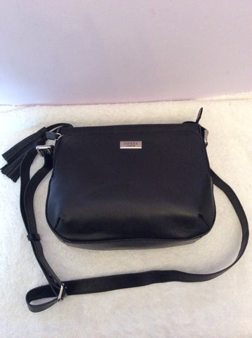 Osprey Black Leather Shoulder Bag - Whispers Dress Agency - Sold - 3