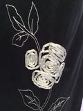 Ann Harvey Black & White Embroidery Silk & Linen Long Dress Size 22 - Whispers Dress Agency - Sold - 4