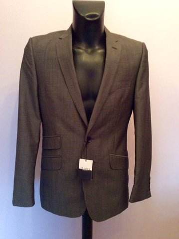 Brand New Jaeger Grey Wool & Mohair Contemporary Suit Jacket Size 38R - Whispers Dress Agency - Sold - 1