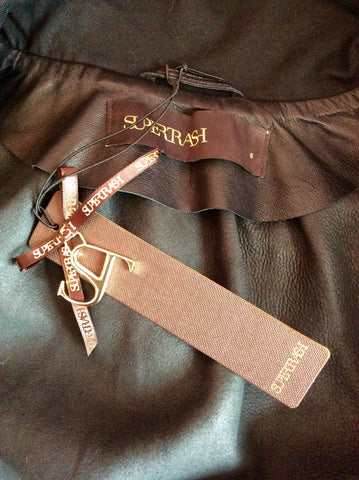Brand New Supertrash Black Leather Jacket Size S - Whispers Dress Agency - Womens Coats & Jackets - 4