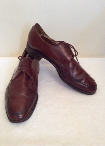 Loake Tan Brown All Leather Lace Up Shoes Size 9.5 /44 - Whispers Dress Agency - Mens Formal Shoes - 1