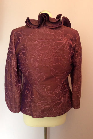 Paule Vasseur Wine Silk Jacket, Top & Long Skirt Size 16 - Whispers Dress Agency - Womens Special Occasion - 4