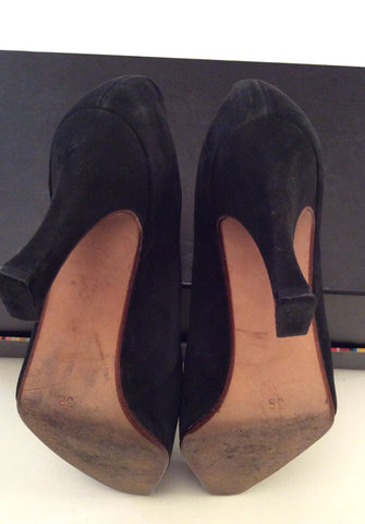 Vintage Pellini Black Suede Heels Size 5/38 - Whispers Dress Agency - Sold - 5