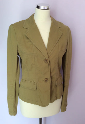 Betty Barclay Olive Green Cotton Jacket Size 12 - Whispers Dress Agency - Womens Coats & Jackets - 1