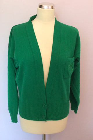 Vintage Jaeger Green Cardigan & Knit Skirt Size S - Whispers Dress Agency - Sold - 2