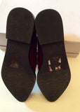 ALDO BURGUNDY VELCRO FASTEN FLAT SHOES SIZE 5.5/38.5 - Whispers Dress Agency - Womens Flats - 3