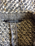 CATHERINA HEPTER DARK GREY WEAVE WOOL BLEND JACKET SIZE 16