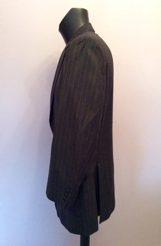 Aquascutum Dark Grey Pinstripe Wool Suit Jacket Size 44R - Whispers Dress Agency - Mens Suits & Tailoring - 2