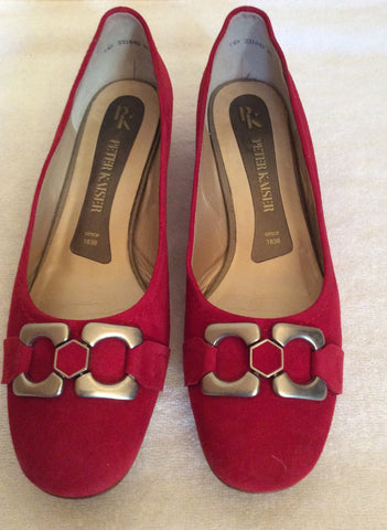 Peter Kaiser Red Suede Court Shoes Size 6/39 - Whispers Dress Agency - Sold - 2