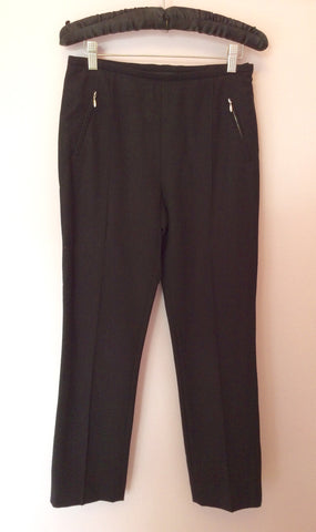 Jaeger Black Straight Leg Trousers Size 8 - Whispers Dress Agency - Womens Trousers - 1