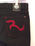 Rock & Republic Black & Red Kassandra Boot Leg Jeans Size 29 - Whispers Dress Agency - Womens Jeans - 4