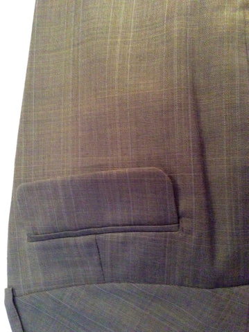 Smart Ted Baker Brown Check Wool Trousers Size 2 UK 10 - Whispers Dress Agency - Womens Trousers - 2
