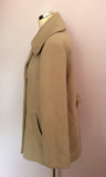 Betty Jackson Studio Beige Double Breasted Coat Size 14 - Whispers Dress Agency - Sold - 2