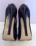 Carvela Black Patent Leather Buckle Trim Peeptoe Heels Size 4/37 - Whispers Dress Agency - Sold - 5