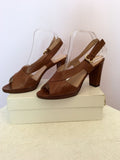 LK Bennett Tan Brown Leather 'Tonka' Heel Sandals Size 7/40 - Whispers Dress Agency - Sold - 2