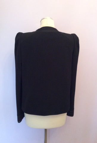 Jaeger Black Wool Box Jacket Size 12 - Whispers Dress Agency - Womens Coats & Jackets - 4