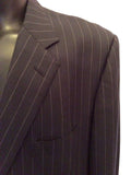SMART AQUASCUTUM DARK BLUE PINSTRIPE WOOL SUIT JACKET SIZE 50R - Whispers Dress Agency - Mens Suits & Tailoring - 4