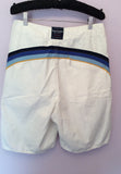 Abercrombie & Fitch White Stripe Trim Swim Shorts Size 30" - Whispers Dress Agency - Mens Swim & Beachwear - 2