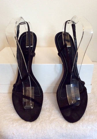 Ralph Lauren Black Satin Strappy Sandals Size 6/39 - Whispers Dress Agency - Sold - 3