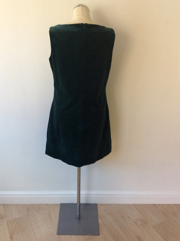 LAURA ASHLEY GREEN FINE CORDROY SHIFT DRESS SIZE 14 - Whispers Dress Agency - Sold - 5