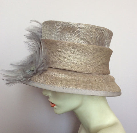 Alicia Boom Pale Lilac / Mauve Feather Trim Formal Hat - Whispers Dress Agency - Womens Formal Hats & Fascinators - 3